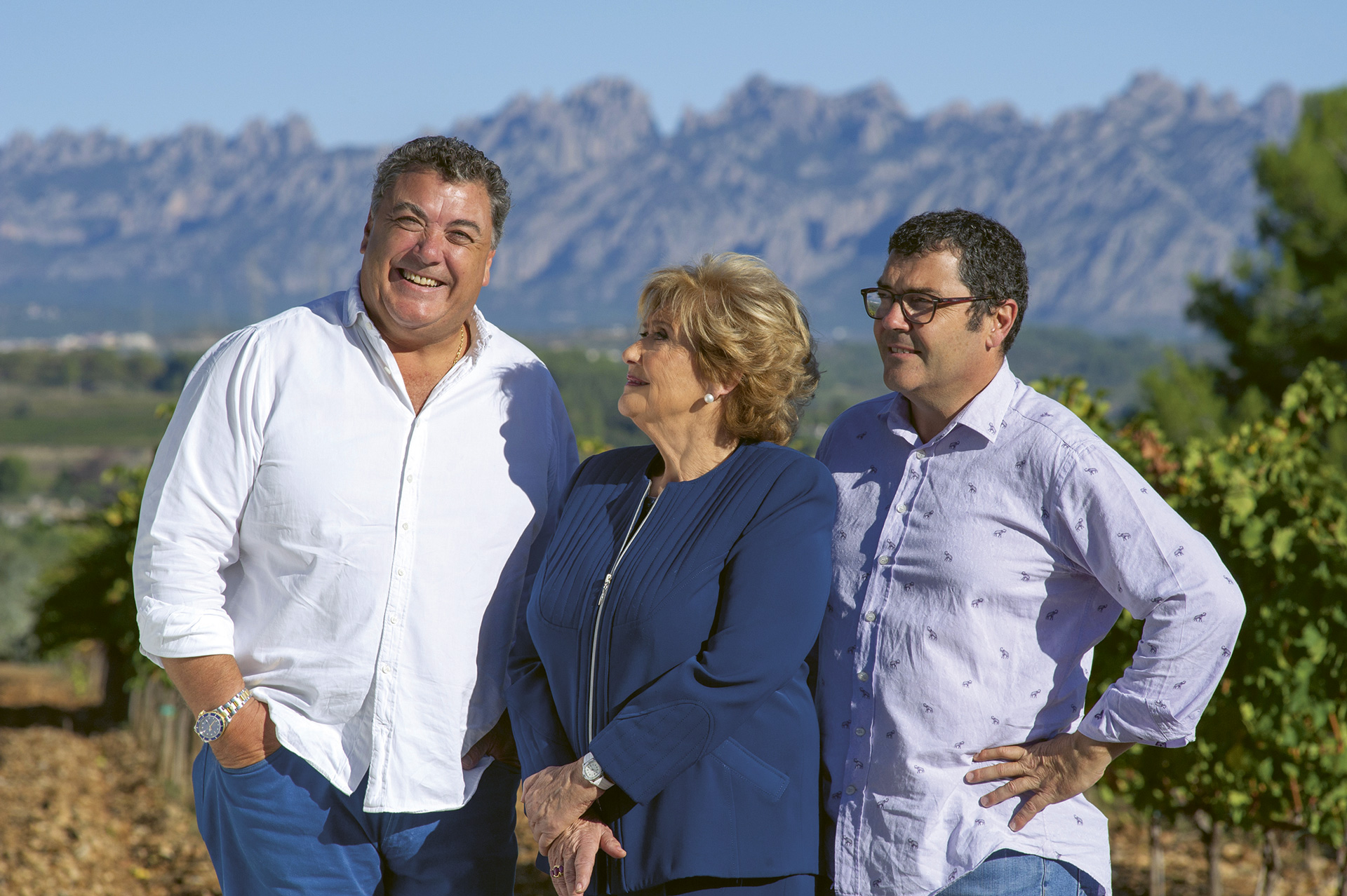 The Torello family—mother and two sons—in Corpinnat, Spain