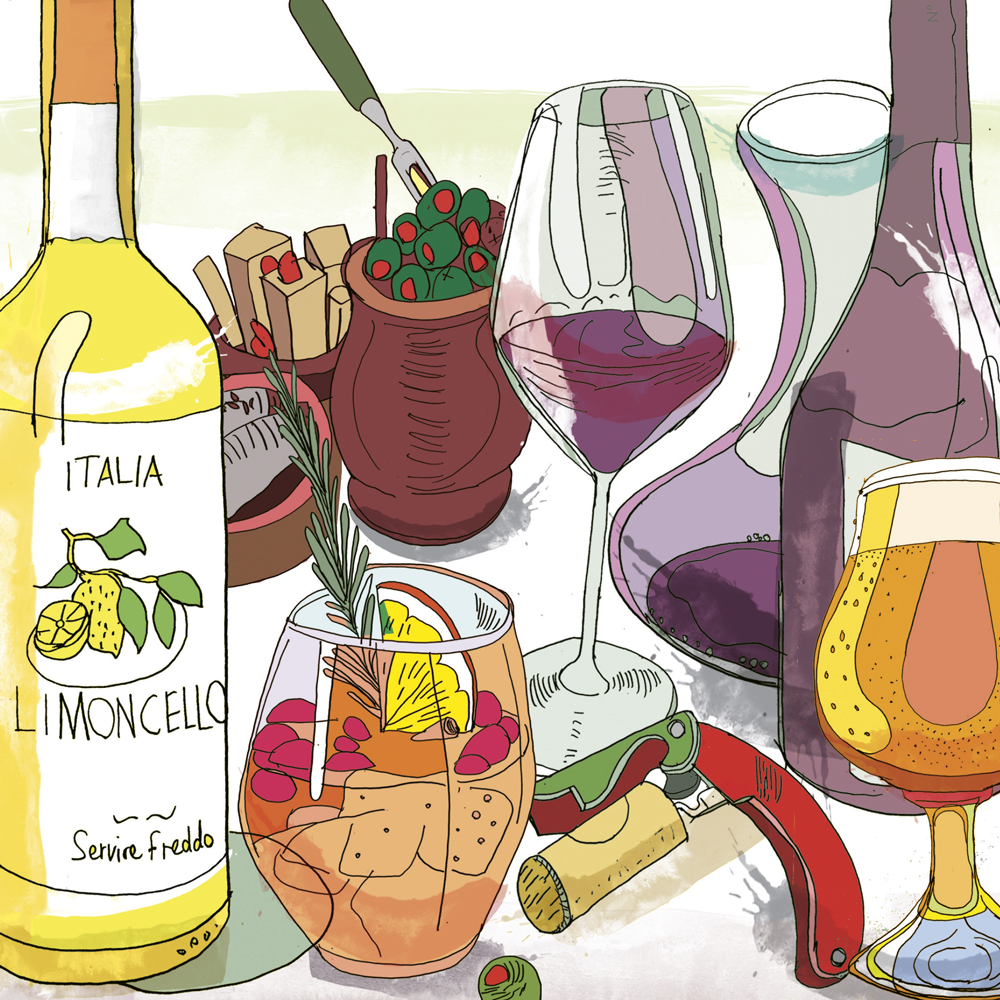 Full Pour Summer 2025 issue front cover illustration, by Sol Cotti